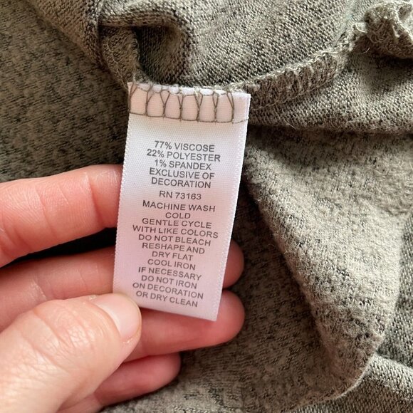 Cupio Sweater Dress Women Sz M Green Mock Neck Stretch Comfort Minimal Midi Slit - Picture 6 of 10